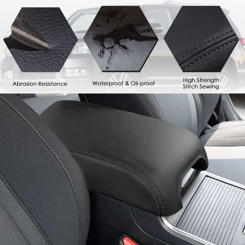 sportuli Center Console Cover Anti-Scratch Leather Armrest Cover Replace for