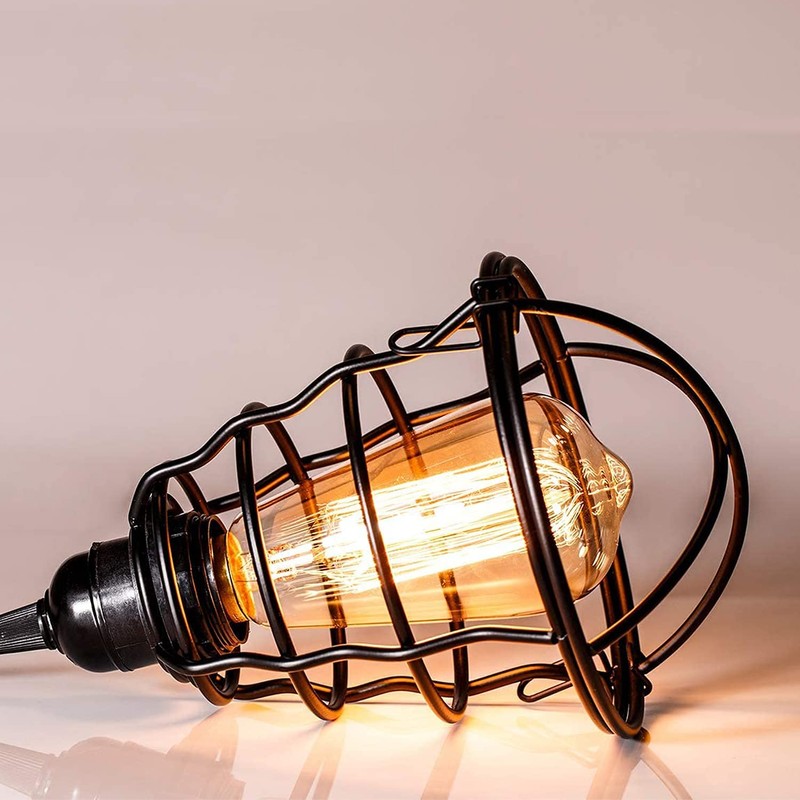 Industrial Light Bulb Cage 4 Pack, DIY Vintage Style Light