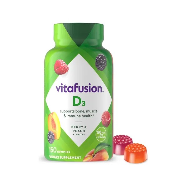 Vitafusion Gomitas de vitamina D3, Apoyo óseo e inmunológico Sabor
