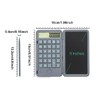 Grey Scientific Calculator with Erasable Writing Board, 12-Digit LCD Display