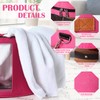 Suzile 4 Pack Large Round Foldable Felt Hat Box for