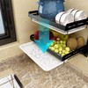 Supfirm Wall Mounted Stainless Steel Dish Drying Rack Fruit Vegetable