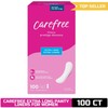 Carefree Panty Liners for Women, Extra Long, Unscented, 100ct -