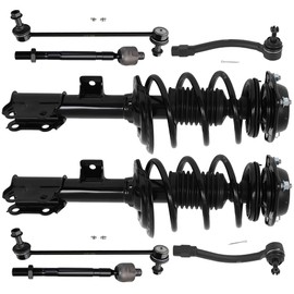 Abrillvt Struts Shock suspension kit for Hyundai Elantra 2011-2016 Front Complete Struts Assembly Stabilizer Bar Link Kit Tie Rod End 8 Pcs, 172708 172709