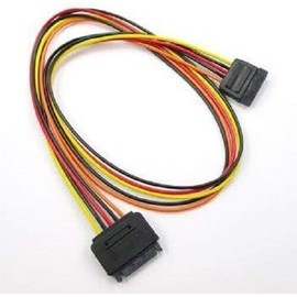 24" 15-Pin Computer SATA Male to Female Power Extension Adapter Cable