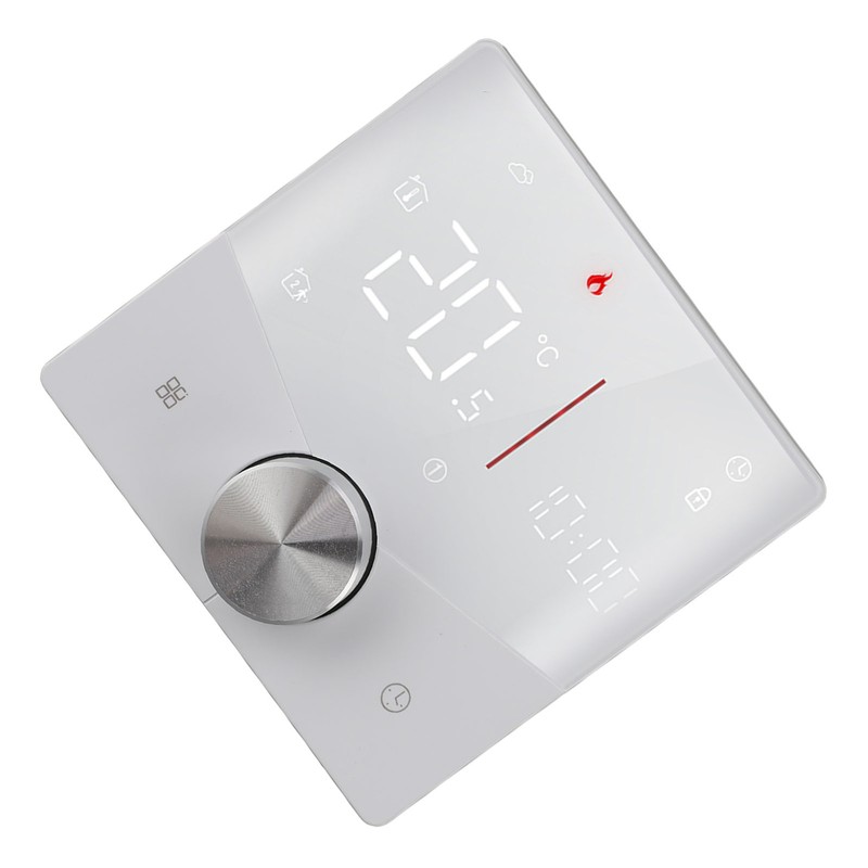 Smart Digital Thermostat 5A AC 95‑240V IP20 White Adjustable Backlight