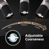 vzaahu Mini Salt and Pepper Grinder Set Black and White