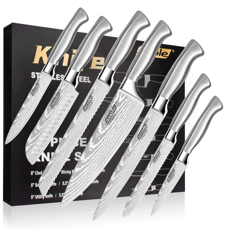Set of Kitchen Knives Stainless Steel Chef Knives for Home