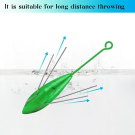 5 Pcs Sputnik Sinkers Surf Fishing Weight, Heavy-Duty Long Tail Fishing Weights Saltwater Surf Casting Sinkers,Fishing Weights Sinkers Spider Weights Surf Casting Sinkers（Green-5oz）