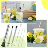 6Pcs Straw Puncher and Muddler Spoon Set for Plastic Lids