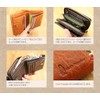 Hush Puppies Italian Leather "Rally" Zip Around Bifold Wallet Black,