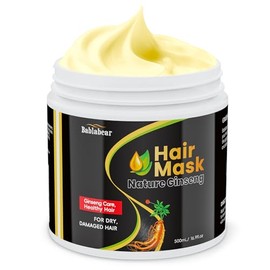 Bablabear Mascarilla capilar para cabello dañado, tratamiento capilar para cabello teñido, acondicionador profundo, mascarilla para el cabello para cabello seco/encrespado. Hidratante y añade brillo
