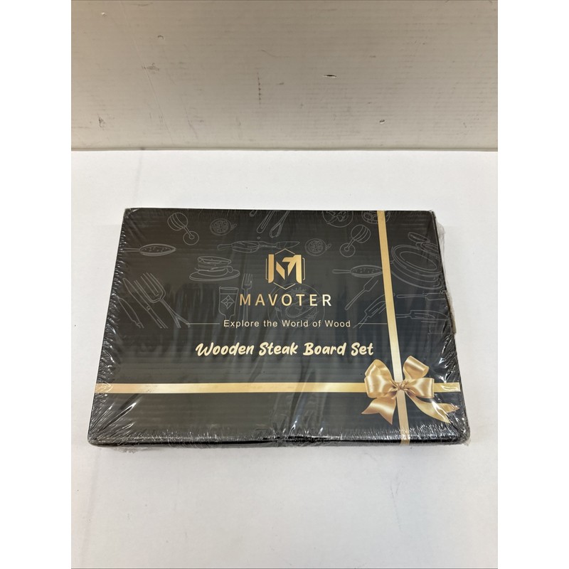 Mavoter 2 PCS Acacia Wooden Steak Board - 15 Inches