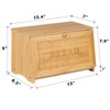 HOMEKOKO Vintage Large Wood Bread Box for Kitchen Counter, Retro
