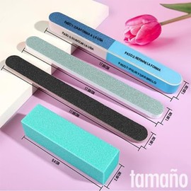 Triko Set de 20 Limas y Pulidores, Bloque de Uñas Profesional, Lima y Tampone de Uñas, Kit de Herramientas de Manicura Profesional, Lima de Uñas de 7 Vías y Tampón Pulido