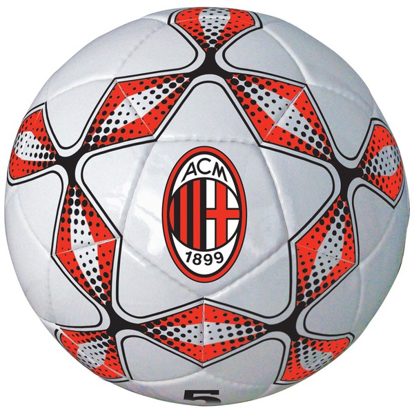 Mondo Toys - Pallone da Calcio cucito A.C Milan adulto/bambino - size 5 - 300 g - Colore rosso/nero - 13276