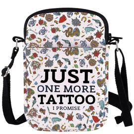 WCGXKO Tattoo Lover Gift Tattoo Artists Gift Just One More Tattoo I Promise Zipper Pouch Makeup Bag (MORE TATTOO CR)