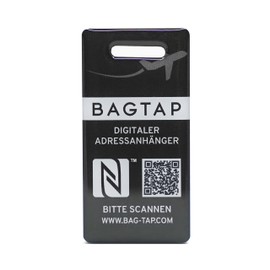 Bagtap - PVC - Digital Luggage and Travel Tag, PVC black