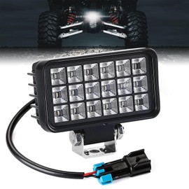 KEMIMOTO Upgraded Backup Light with Switch Compatible with Ranger XP 1000, 36W Reverse Light Rear LED Kit Compatible with 2018-2025 Polaris Ranger 1000 XP/Crew, 4.4×2.4 Inches