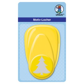 Ursus 19490025 large christmas tree paper punch approx. 38.1 mm – yellow