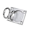 Seachoice 36681 Chrome-Plated Cast Brass Square Flush Hatch Ring Pull, 1-7/8" x 2-1/2"