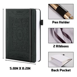 TIEFOSSI Bullet Dotted Journal Notebook, 160gsm 256 Numbered Thick Paper, A5 Hardcover Dotted Grid Diary for Women Men Work Writing, Bullet Journaling, Drawing, 5.8 x 8.3 in