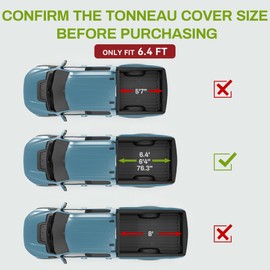 AUTOSAVER88 Soft Roll Up Truck Bed Tonneau Cover Fit for Dodge Ram 1500 New Body Style 2019-2025, 6.4ft Bed w/o RamBox