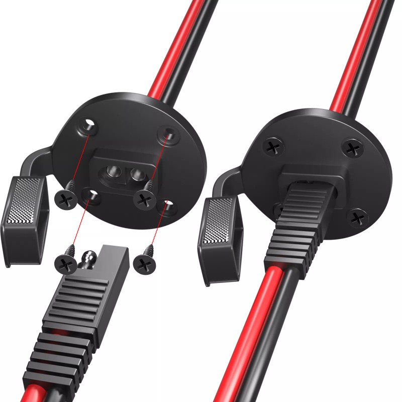 SAE Power Socket Sidewall Port 2 Pack Weatherproof Flush Mount