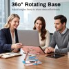 360°Rotating Laptop Stand, Ergonomic Adjustable Foldable Notebook Riser, Metal Computer