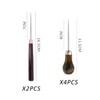 6 Pieces Punch Numbers Slim Mahogany Awls Pumpkin Awl Wood
