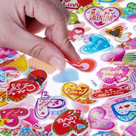 Valentine Stickers 20 Different Sheets, Heart Stickers Valentines Day Stickers for Kids Valentines Treats Cards Craft Scrapbooking Party Favors Gifts Decoration