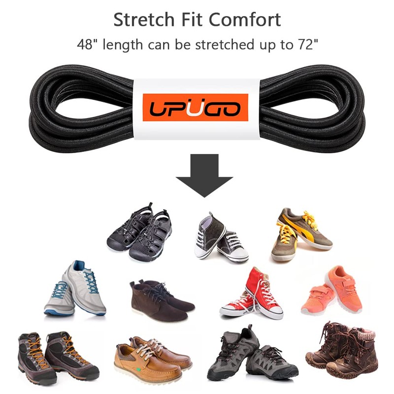 UpUGo Elastic Shoe Laces, No Tie Shoe Laces Tieless for