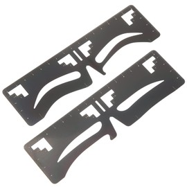 Mikinona Stylish Eyebrow Measuring Tool 2pcs Stainless Steel Ruler Stencil for Shaping