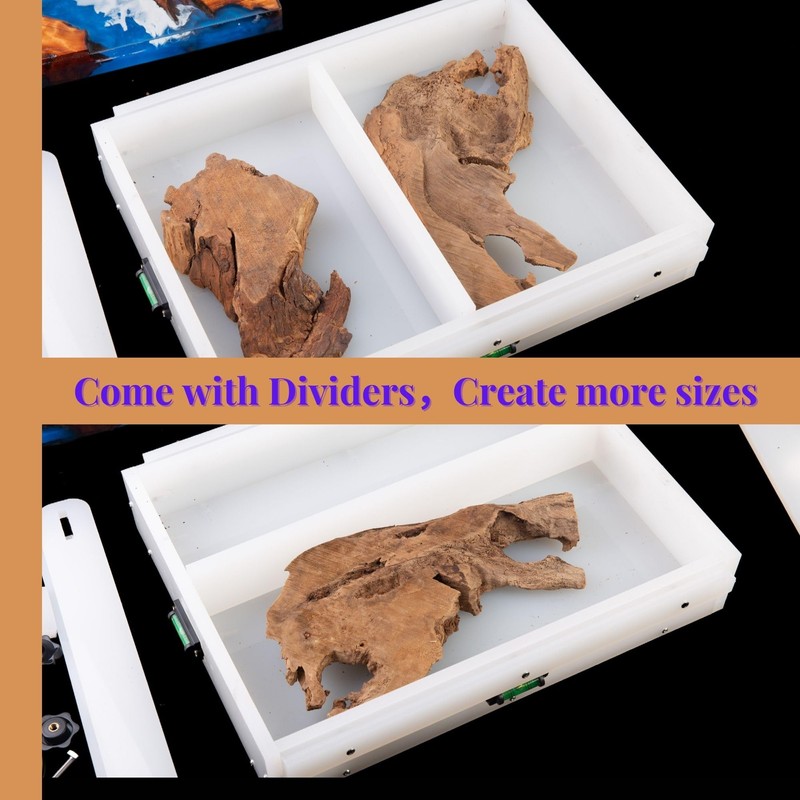 Kalinta Epoxy Mold with Divider, Kalinta 18x 14x 2.6inch Reusable