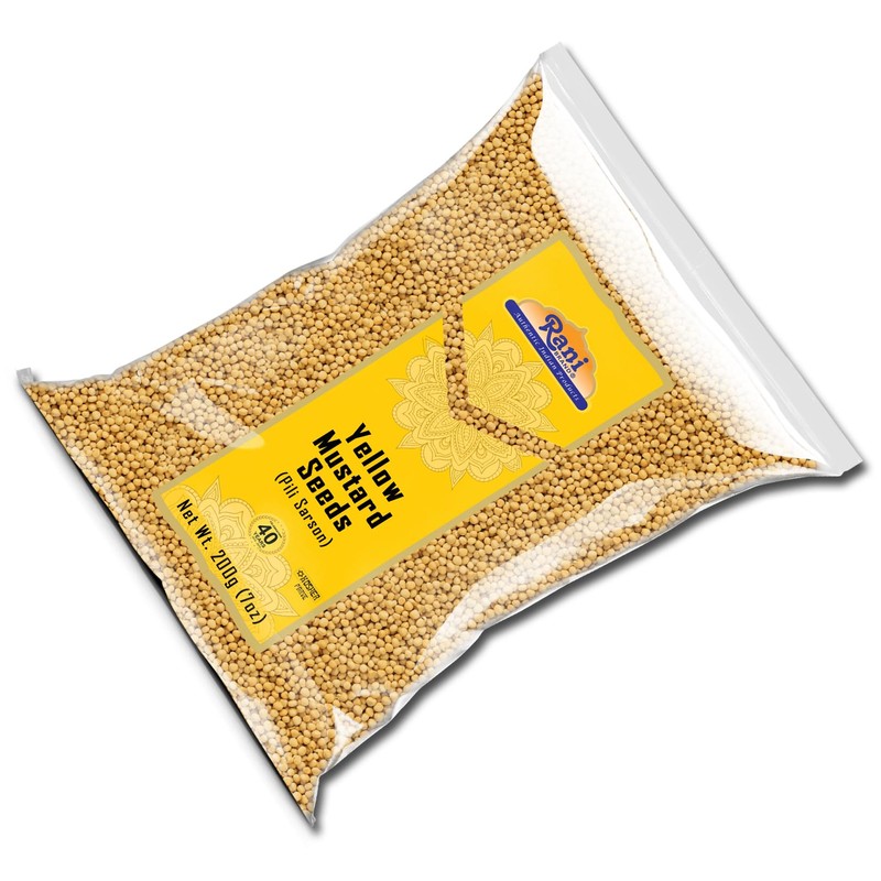 Rani Yellow Mustard Seeds Whole Spice 7oz (200g) ~ Ideal