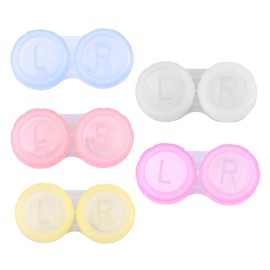 Beavorty 10pcs Double Frame Cases Plastic Cases Waterproof l r Marked Perfect for Students Office Workers Travel Party (Black)