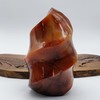 NsmjodStone Natural Carnelian Flame Tower Carving Crystal Red Agate Reiki