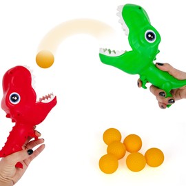 ArtCreativity Dinosaur Pop and Catch Game - Dino Pop and Catch Toy with 2 Catch Cup Launchers and 6 Balls - Press Trigger to Pop Out The Ball - Summer Games for Kids Outside Play - Outdoor Games