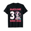 3rd Birthday Cow Theme 3 Year Old Awesome Since 2022