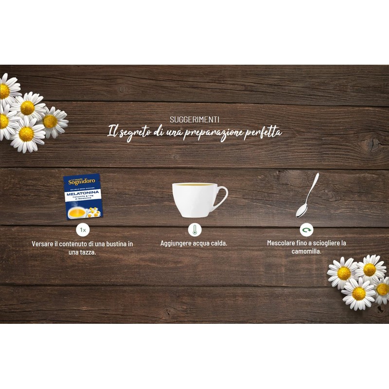 Vifycim Camomilla Solubile con Melatonina, 16 bustine (64
