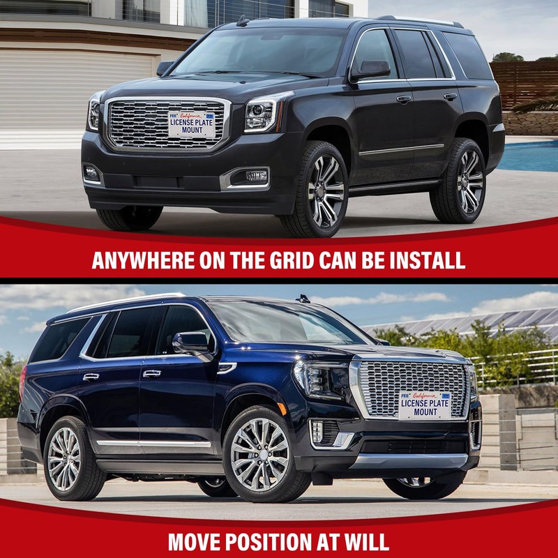 No Drill Front License Frame Compatible with GMC Acadia 2013-2023