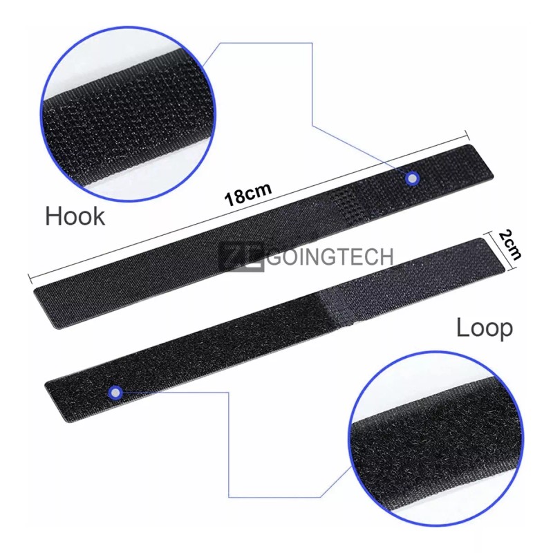 Zcgoingtech Cincho Suja Cables, Brida Con Velcro Reutlizable 100 Pzs