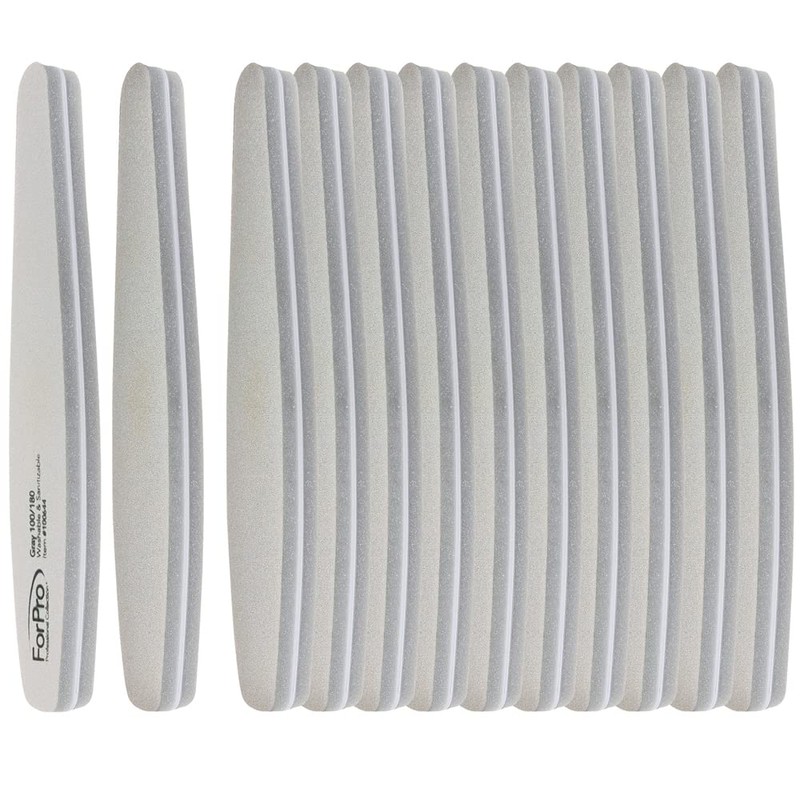ForPro Professional Collection Expert Sponge Board, 100/180 Grit, Double-Sided Nail