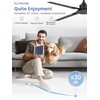 ZMISHIBO 48 Inch Ceiling Fan with Remote No Light, for