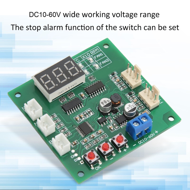 DC10‑60V 2 Channel 4 Wire Fan PWM Temperature Speed Controller
