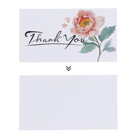 200Pcs Thank You Cards, 2" x 3.5" Flower Card for Small Business, Customer Card for Packaging Supplies