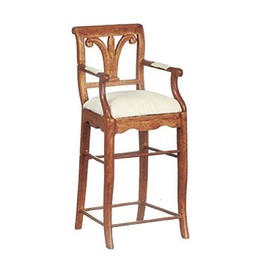 Melody Jane Dolls House Walnut Breakfast Bar Stool High Chair JBM Kitchen Furniture