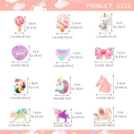 HIFOT Clip Earrings for Girls 12 Pairs Cute Unicorn Clip On Earrings Set Princess Earrings Jewellery Gift Party Accessories, No metal