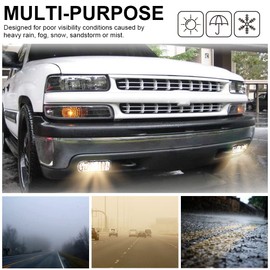 G-PLUS Fog Lights Lamp Left Right Compatible With 1999-2002 Chevy Silverado 1500/2500/2001 2002 Chevy Silverado 3500/2000-2006 Tahoe Suburban faros antiniebla(Yellow)