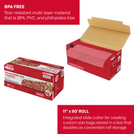 Nesco Vacuum Sealer Cutter Box with 50' of Heavy Duty Vacuum Sealer Roll 11" x 50'